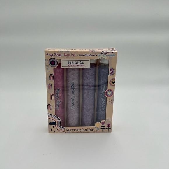 Bath salts set 4 scented tubes - Picture 3 of 8